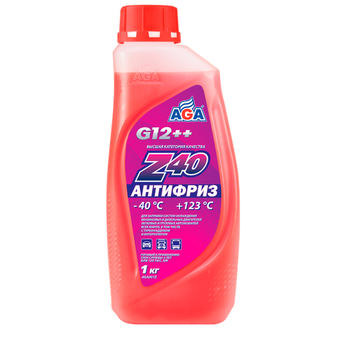Антифриз готовый AGA Z-40 G12++ красный (1кг)