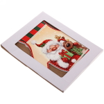 Подставка под горячее керамика «Варежка» 20*25см «Дедушка Мороз с Оленем»