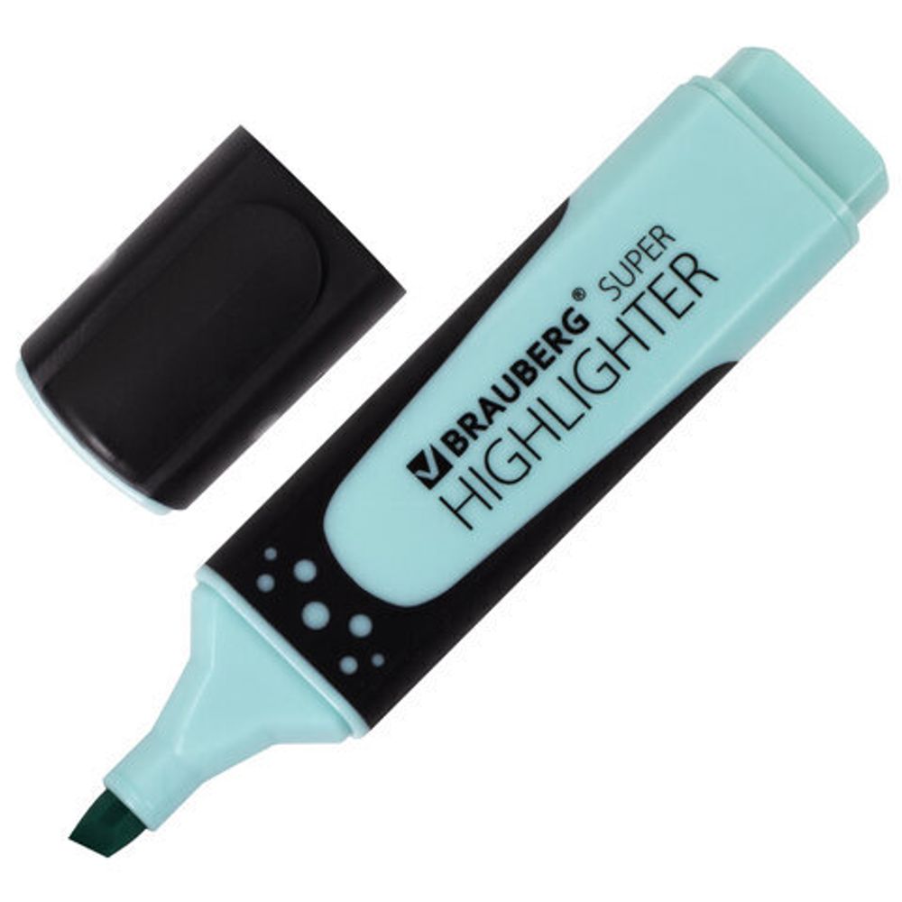 Набор текстовыделителей BRAUBERG 6 шт., АССОРТИ, "SUPER PASTEL", прорезиненный корпус, линия 1-5 мм, 151757