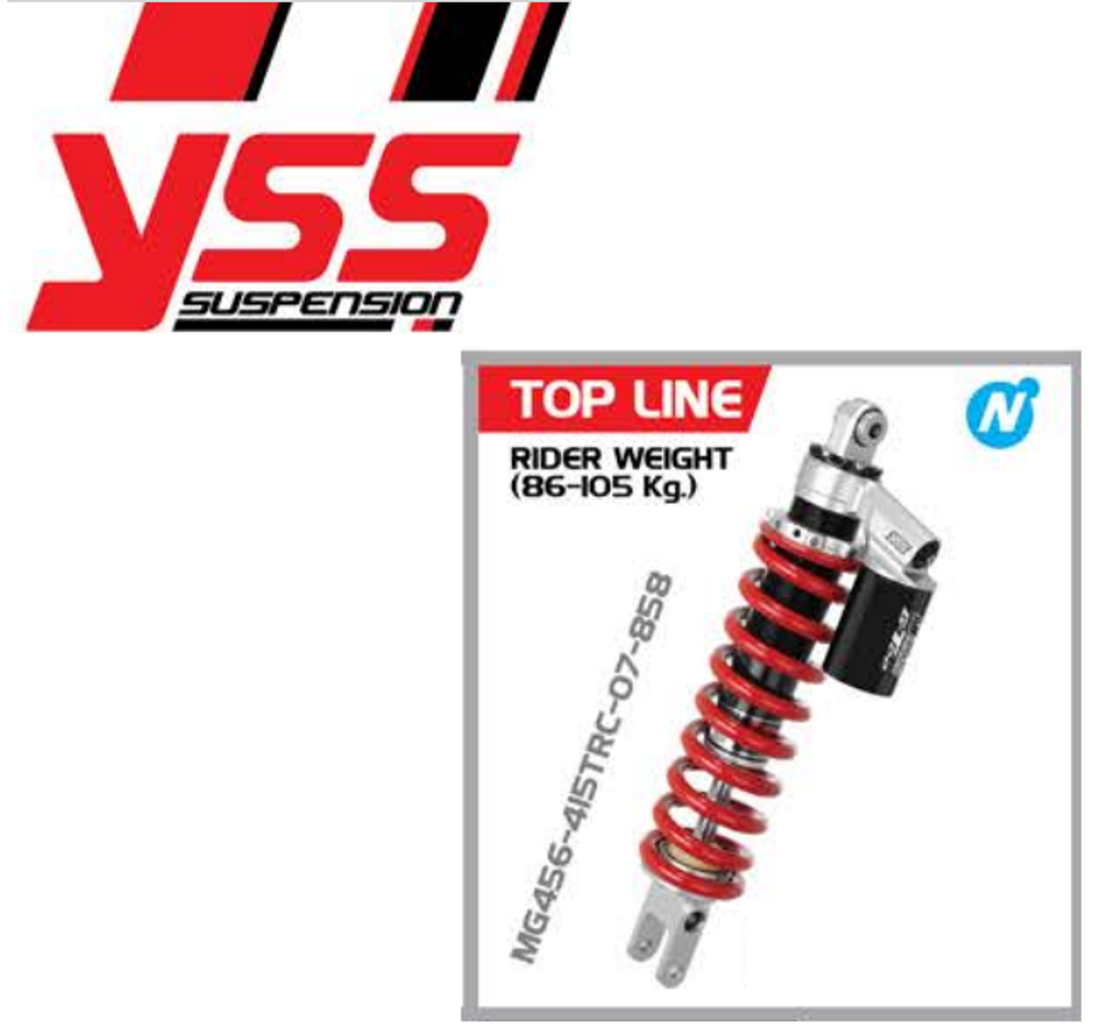 MG456-415TRC-07-858. Rear shock absorber YSS, 415mm, For Honda CRF250-300 all L-M-Rally