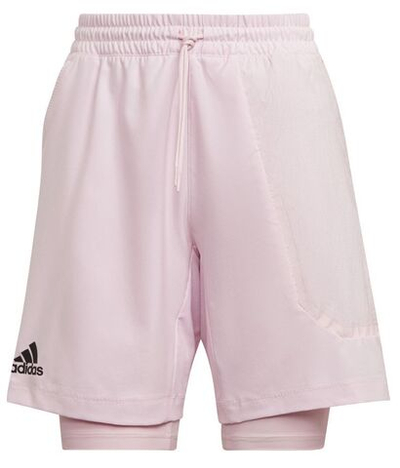 Мужские теннисные шорты Adidas US Series 2in1 7" - clear pink