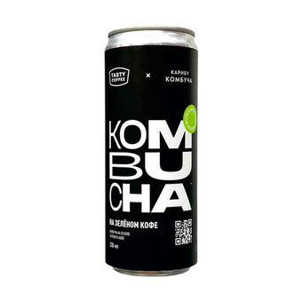 Комбуча Карибу на зеленом кофе, 330 мл