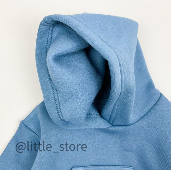 Комплект из футера с начесом "Simple" Синий лед