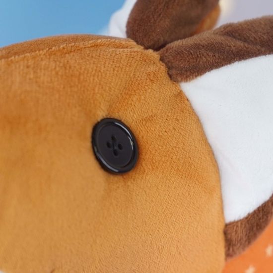 Мягкая игрушка Рыжий Лис с полосатым хвостом, 60 см