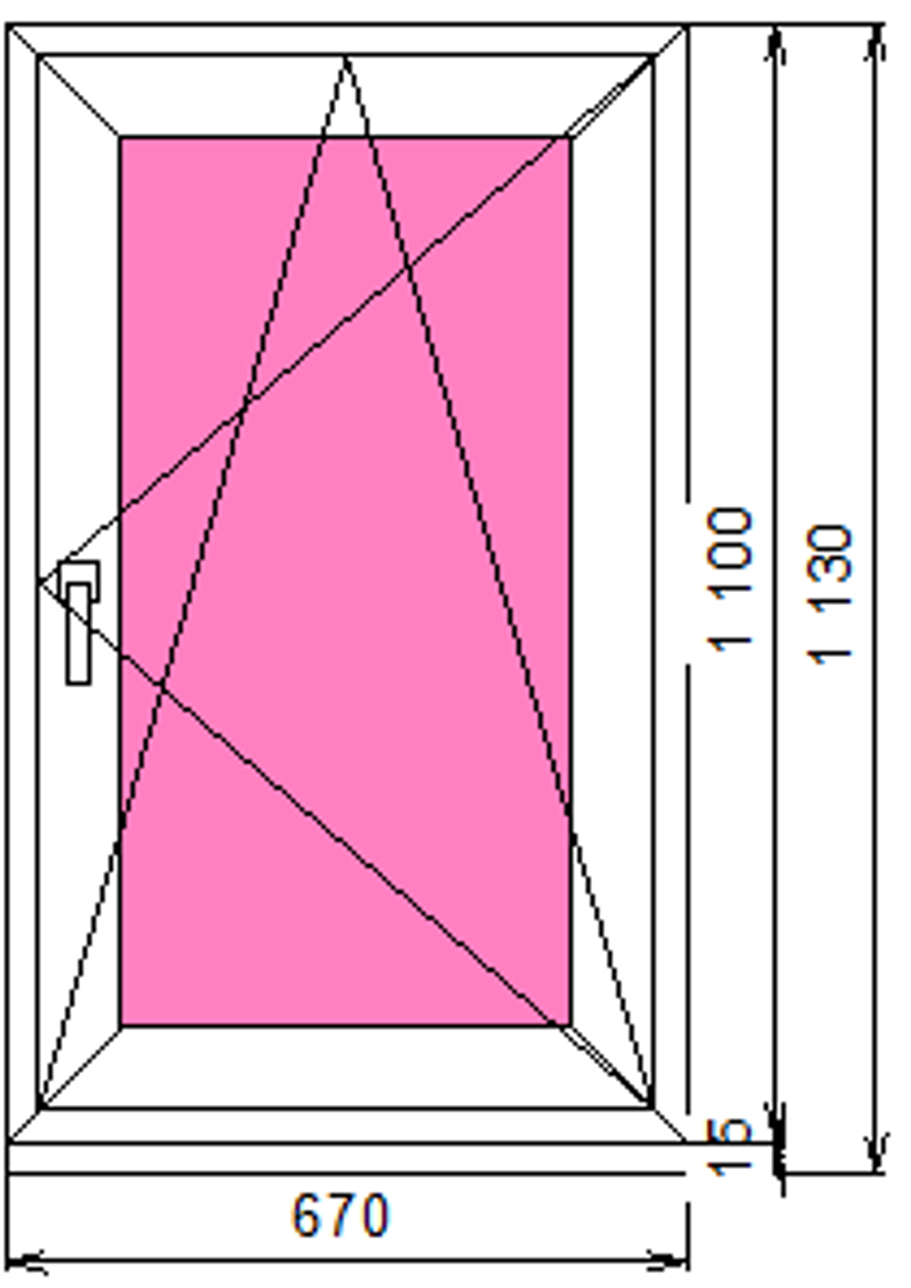 Пластиковое окно 1100 х 670 ТермА Эко