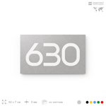 Номер на дверь 630, табличка на дверь для офиса, квартиры, кабинета, аудитории, склада, серая 120х70 мм, Айдентика Технолоджи