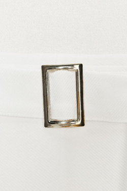 ZARA ЮБКА-ТРАПЕЦИЯ С РЕМНЕМ, БЕЛЫЙ