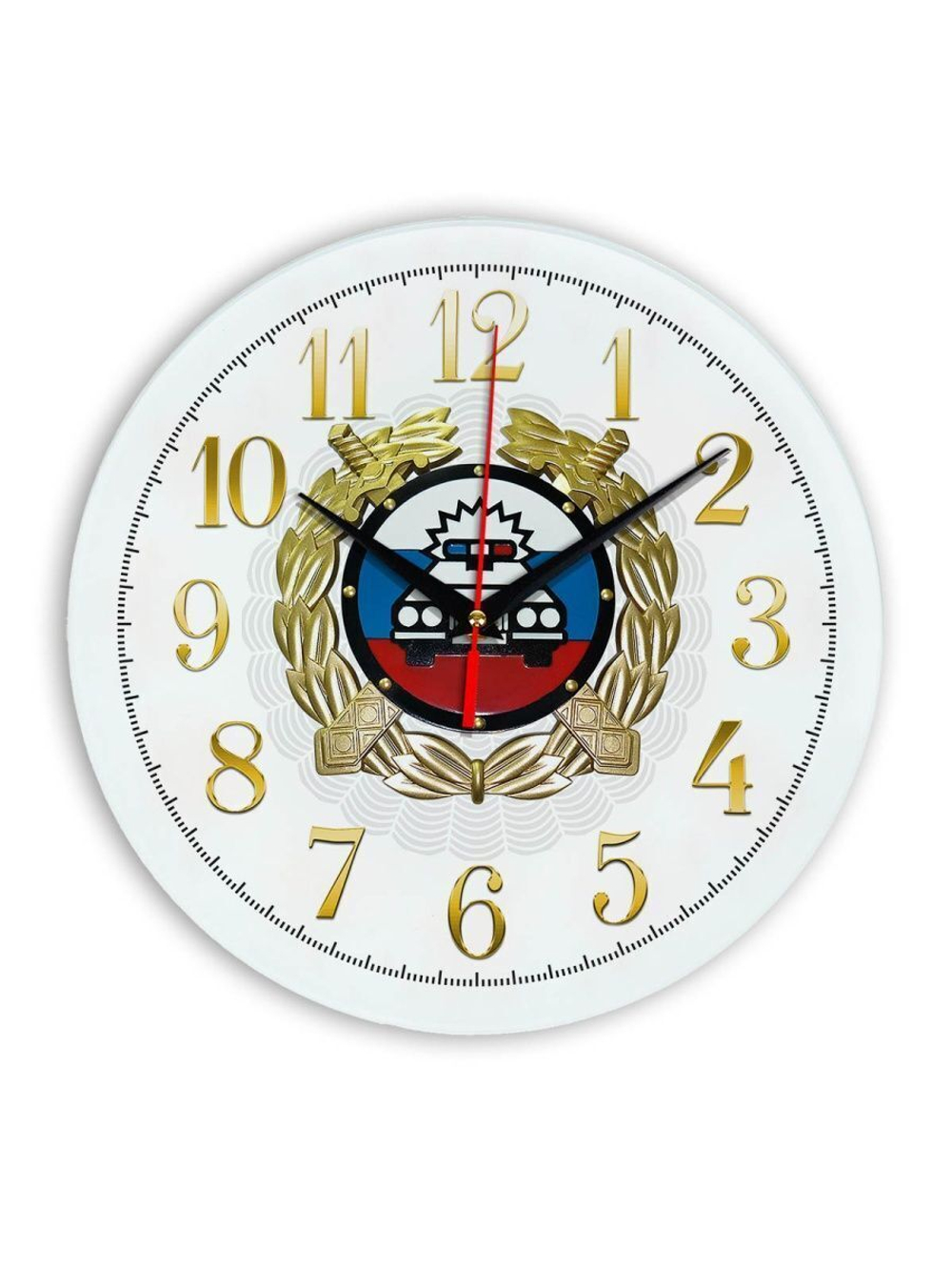 Настенные часы "Эмблема ГИБДД 53" Декор для дома, подарок