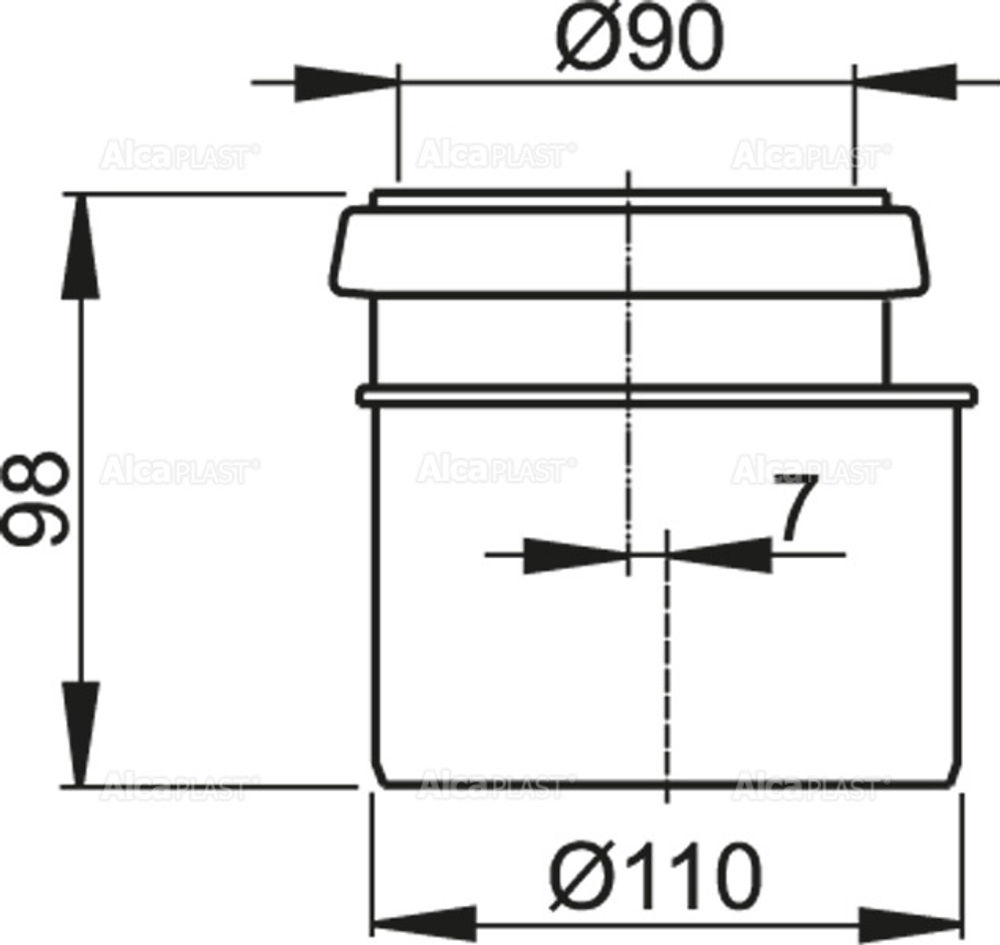 Соединитель комплект для 90/110 AlcaPlast M907