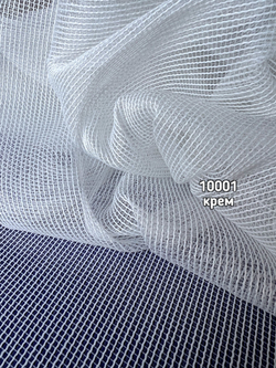 Тюль однотонный лен сетка (10001)