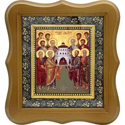 Собор двенадцати апостолов. Икона на холсте.