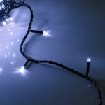 Гирлянда для улицы 40м 400 ламп LED чёрный провод, 8 реж, IP-54, Белый (возможность соединения)