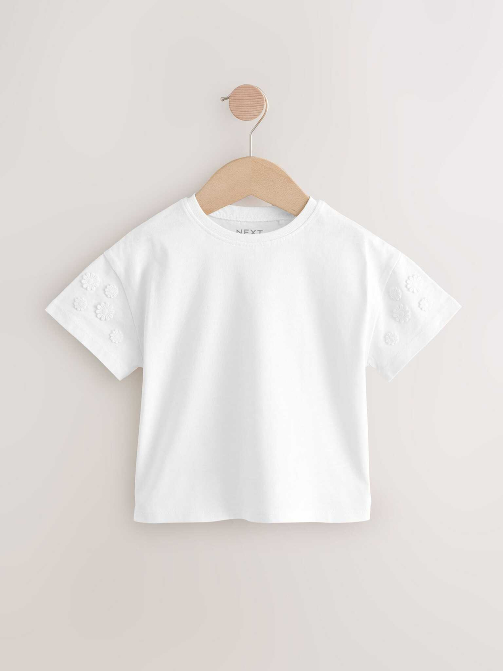 Футболка с вышивкой для девочки Next E51-319, Белый
