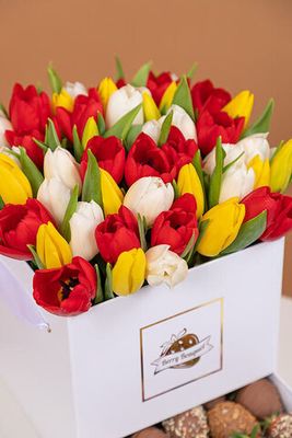 Коробка Шкатулка тюльпаны