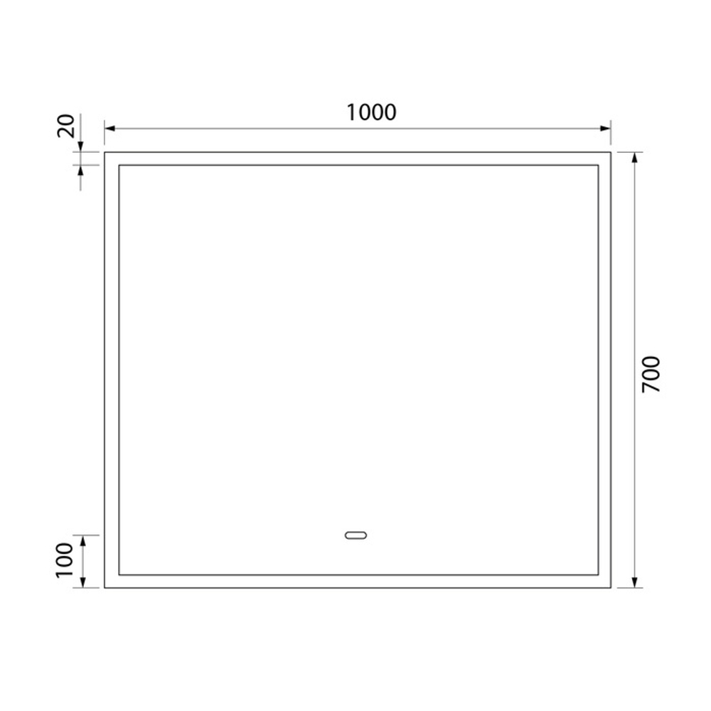 Зеркало с подсветкой IDDIS Slide, 100 см, SLI1000i98