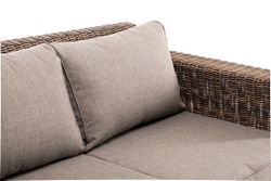 "Боно" диван из искусственного ротанга трехместный, цвет коричневый