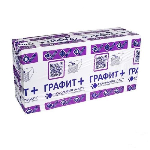 Пенополистирол Полимерпласт Графит +35 (1180х580х100 мм) 4 шт
