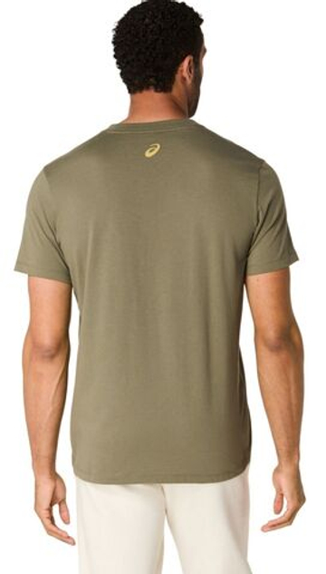 Мужская теннисная футболка Asics Logo Short Sleeve - mantle green