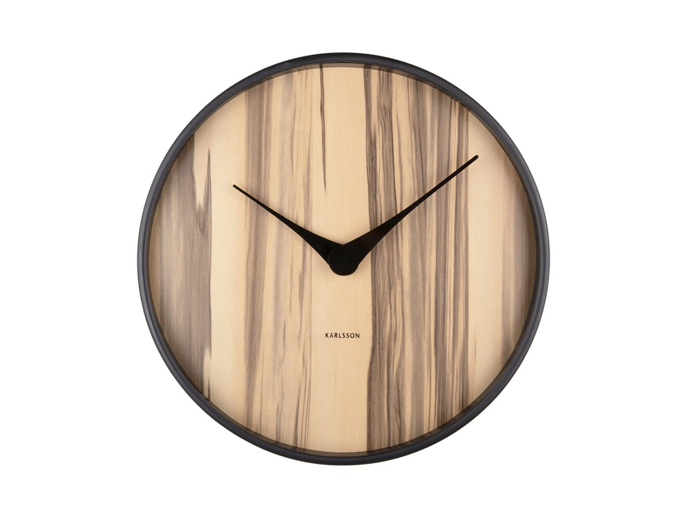 Часы настенные Karlsson WOOD MELANGE Present Time Коричневый / Черный