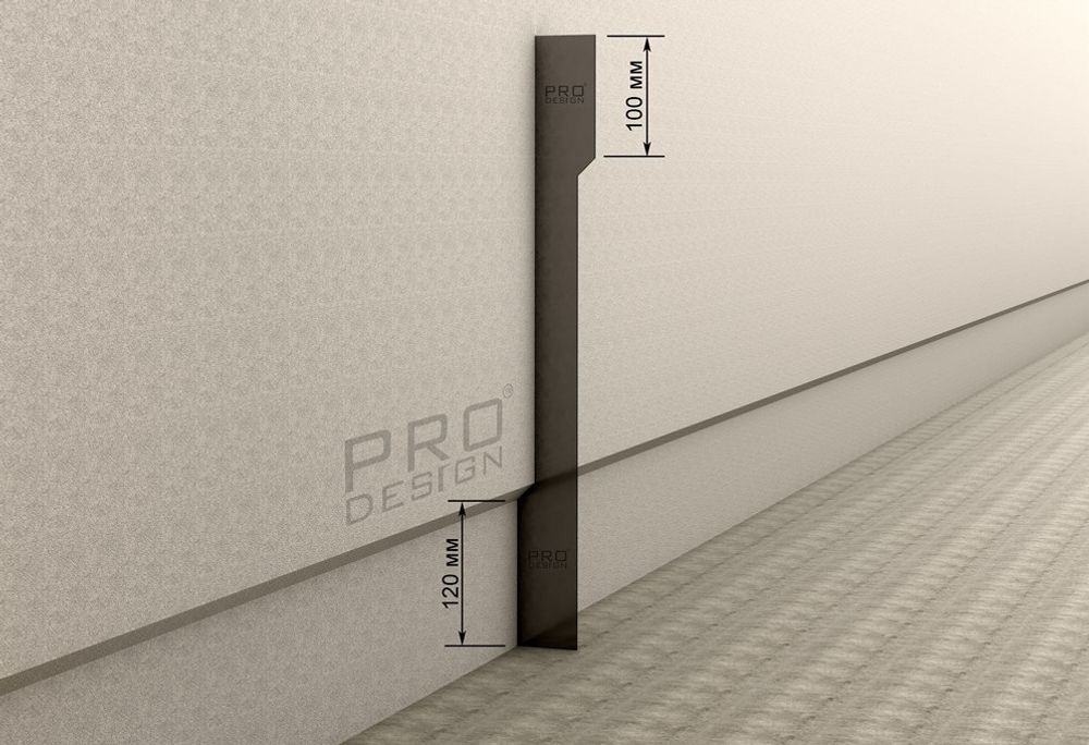 Шаблон для монтажа скрытого плинтуса, 500x5x50 мм