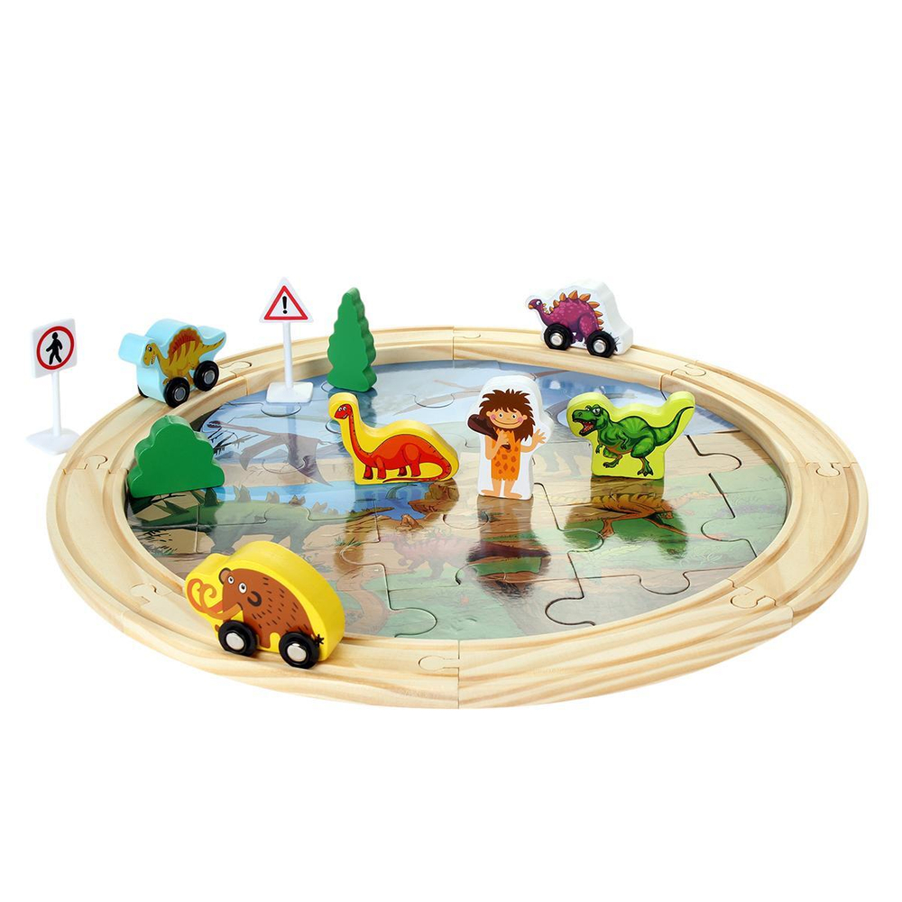 Развивающая игрушка Деревянная дорога 39 эл, коробка C-41886