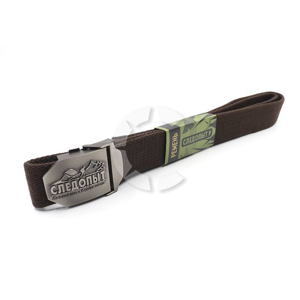 Ремень СЛЕДОПЫТ текстиль темно-коричневый