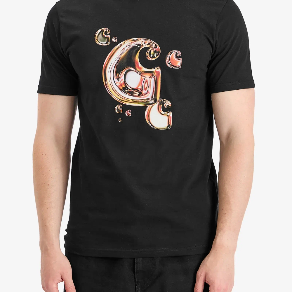 Футболка Carhartt WIP Solar Chrome C-Logo чёрная