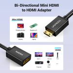 Кабель-переходник HDMI - mini HDMI, V2.0, 4K@60Hz, 22см, UGREEN 20137