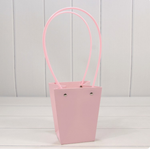 Пакет подарочный 15,5х13х9,5 Ваза для цветов (Розовый)