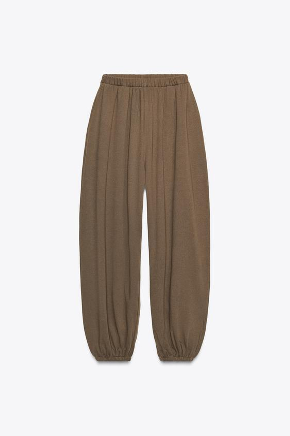 ZARA БРЮКИ-БАГГИ ИЗ ФЛИСА, КОРИЧНЕВЫЙ