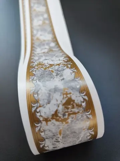 Бордюр для обоев бумажный 4 см окантовка лента белый