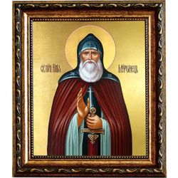 Илья Муромец Печерский Преподобный. Икона на холсте.