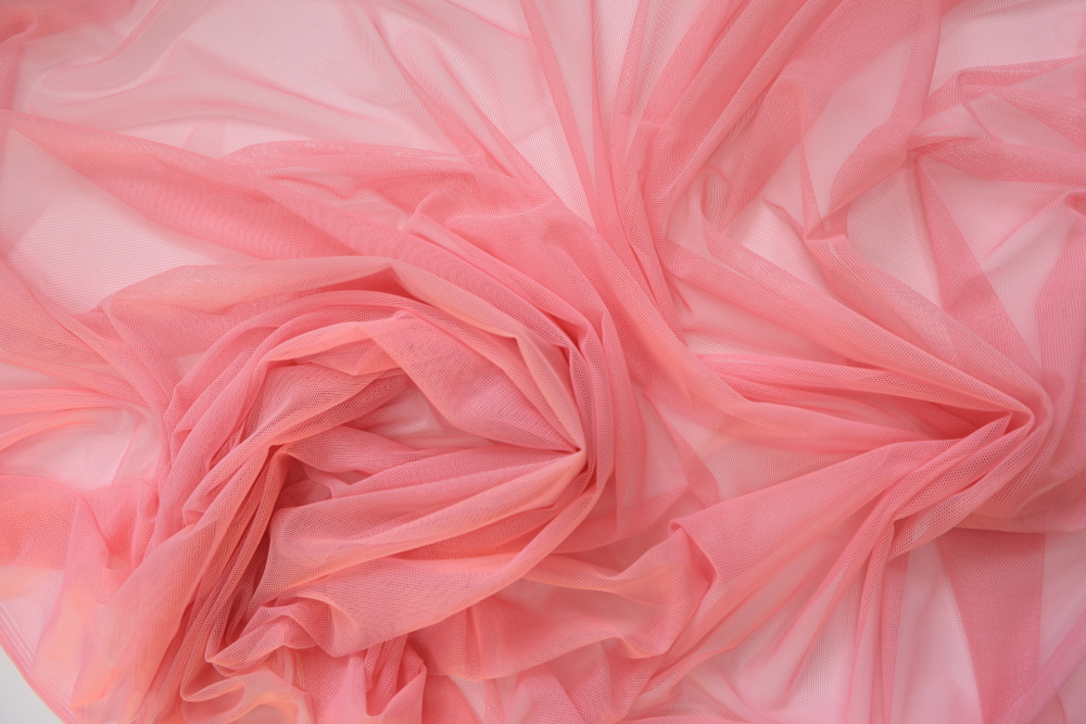 Сетка трикотаж розовая