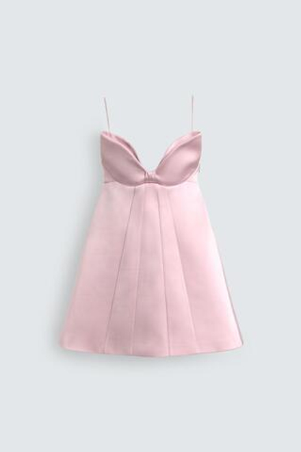 ZARA HARRY LAMBERT X DISNEY МИНИ-ПЛАТЬЕ С БАНТОМ, РОЗОВЫЙ/ЛИЛОВЫЙ