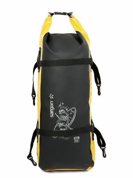 Гермо-мешок-рюкзак Sargan Скелетон Супер-Сап 35 л черный/желтый