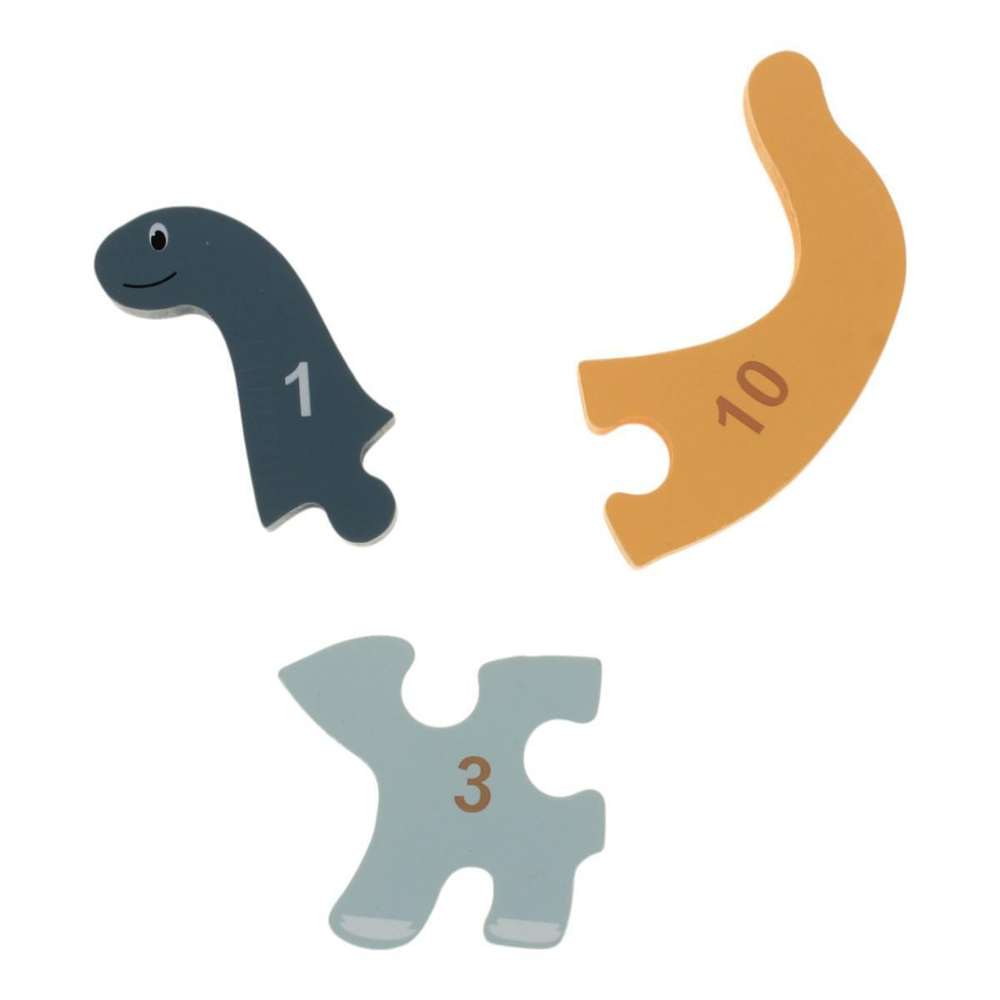 Развивающая игрушка деревянная Пазл-вкладыш по номерам Динозавр, C-41805