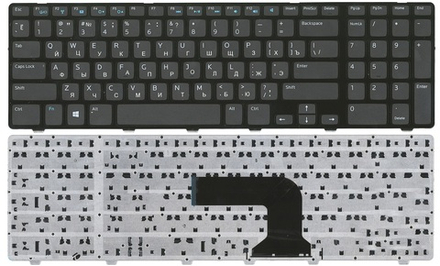 Клавиатура для ноутбука Dell Inspiron 17-3721, 5721, 5735, 5737 плоский Enter (ZM29-007270)