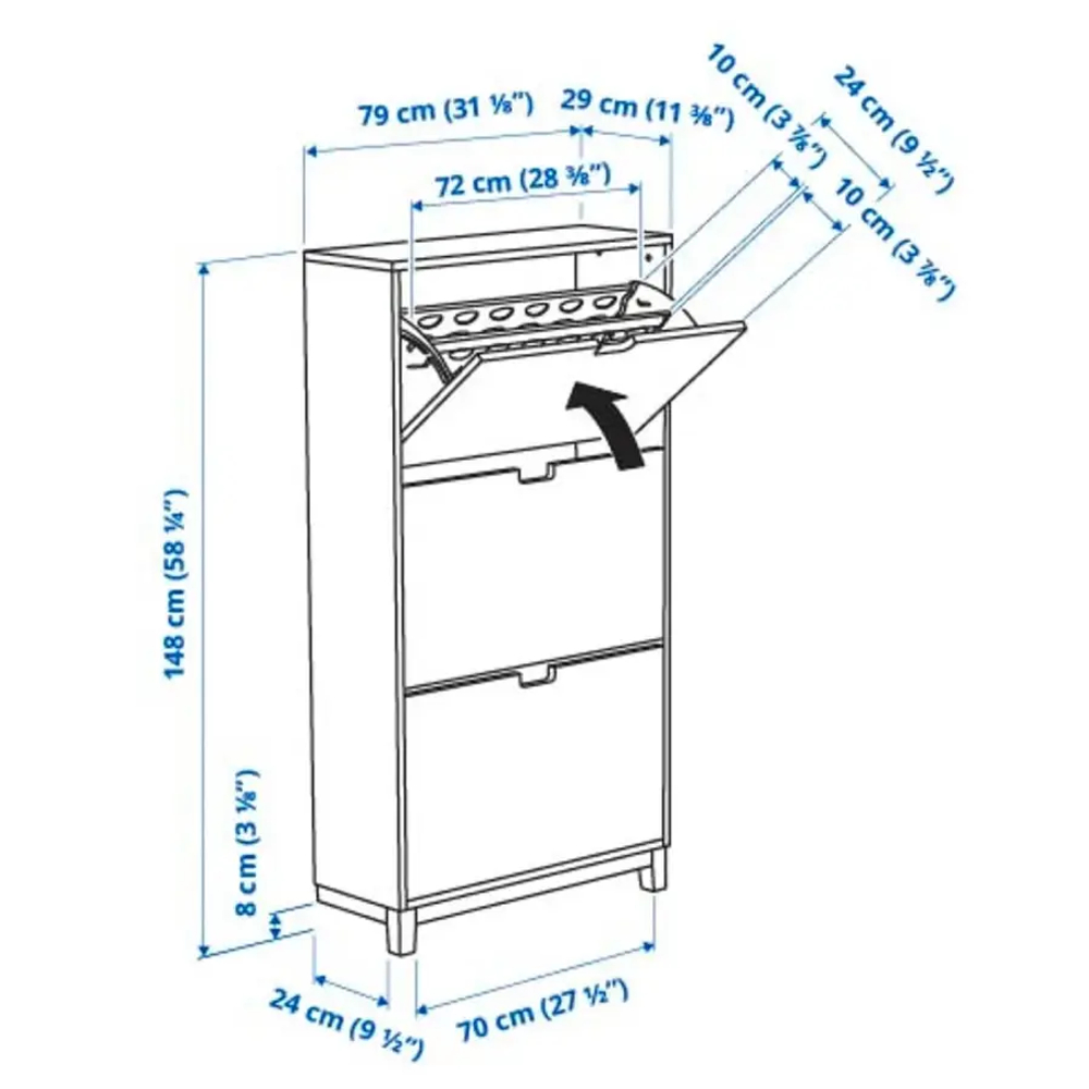 Обувница - IKEA STÄLL/STALL/СТЭЛЛ ИКЕА, 148х29 см, белый