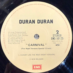 Виниловая пластинка Duran Duran ‎– Carnival LP