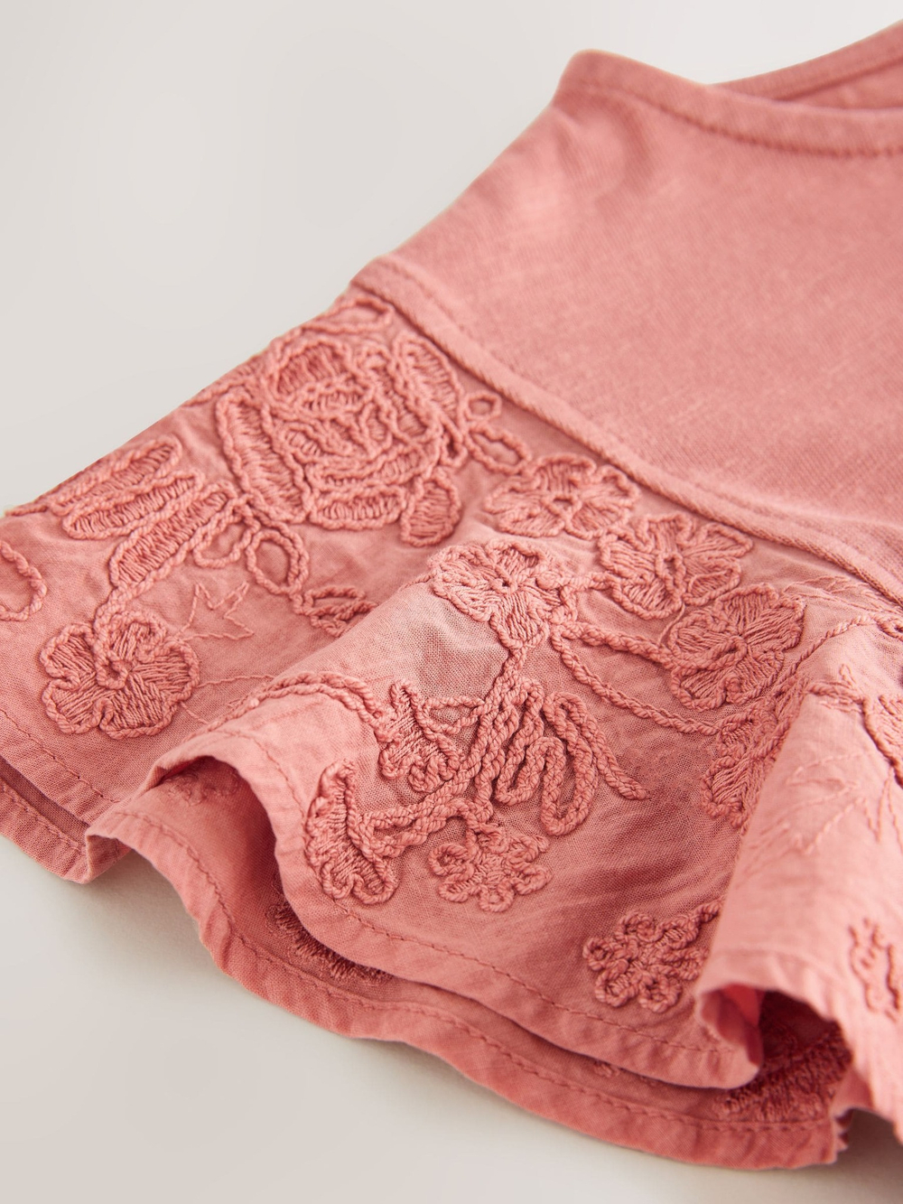 Футболка с вышивкой для девочки Next E45-364, Кирпичный