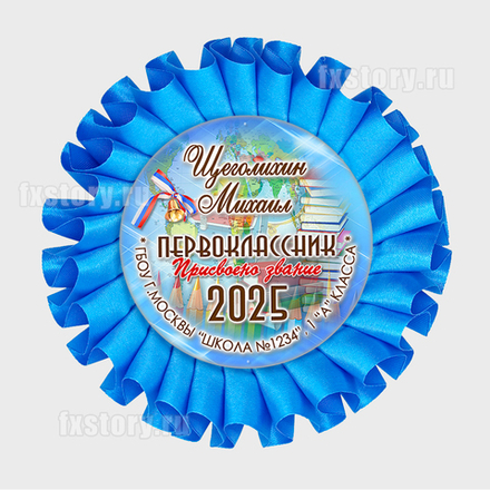 Розетка наградная "Первоклассник" (P21-5). Именная.