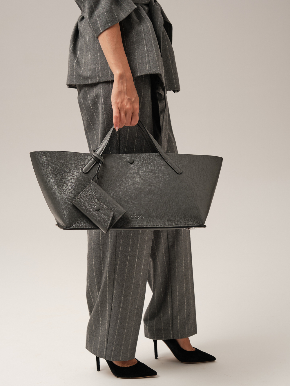 Женская кожаная сумка DBR 31136 мышиный