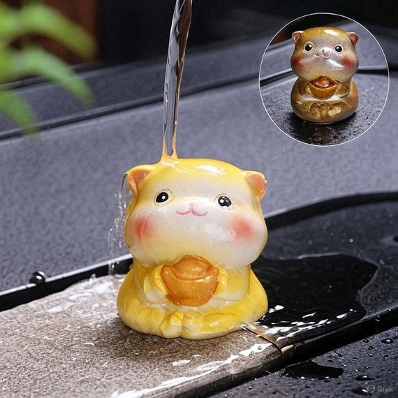 Фигурка Котик, меняет цвет, пластик, 5.5 см