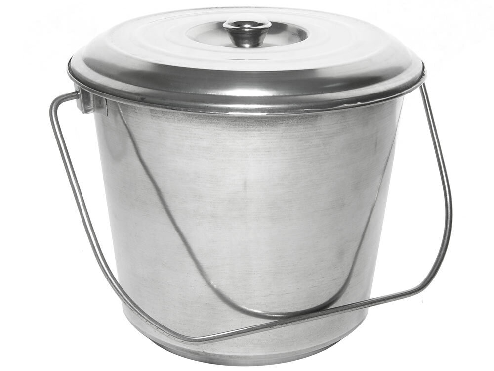 Ведро 5л нерж с крышкой