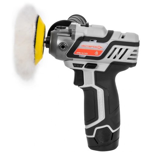 Полировальная машина аккумуляторная Интерскол АПМ-76/12Э 7 пр.   806.2.2.70