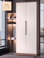 Шкаф для одежды распашной с полками Дуб Крафт Табачный/Бисквит, 90,2х38,4х227,4 см Тоскана