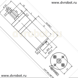 Мотор-редуктор 25GA-370/6В/1:9,6/620