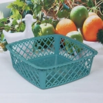 Сухарница пластиковая «Астория» 26*26*8,5см, морская волна