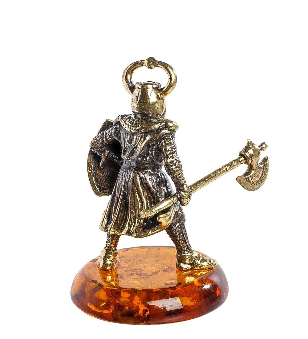 AM-1279 Фигурка «Рыцарь с топором» (латунь, янтарь)