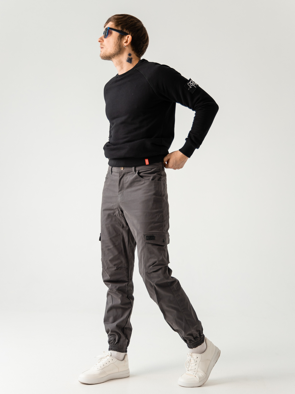 Брюки карго мужские темно-серые Город Горький